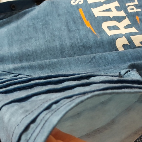 Men's Graphic Short Sleeved Shirt GRANDPAS & MOTORCYCLES Sz XL In BLUE - Picture 7 of 10